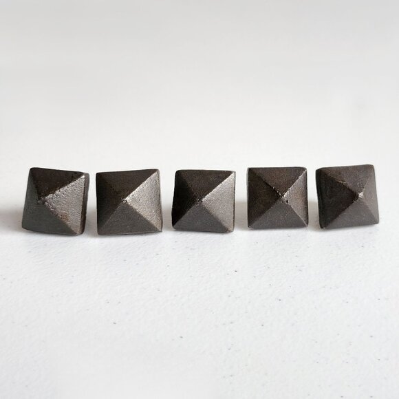 Square Pyramid Handmade Cabinet Knob Pulls for Drawers/Cabinets Set of 5 Handles - Picture 4 of 7